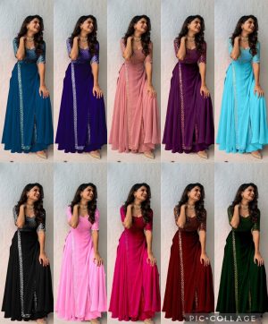 MC LATEST PARTY WEAR GOWN WHOLESALE