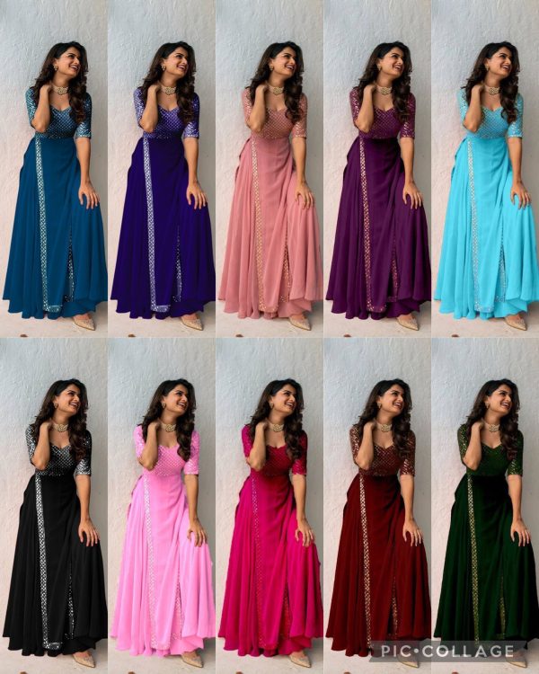 MC LATEST PARTY WEAR GOWN WHOLESALE