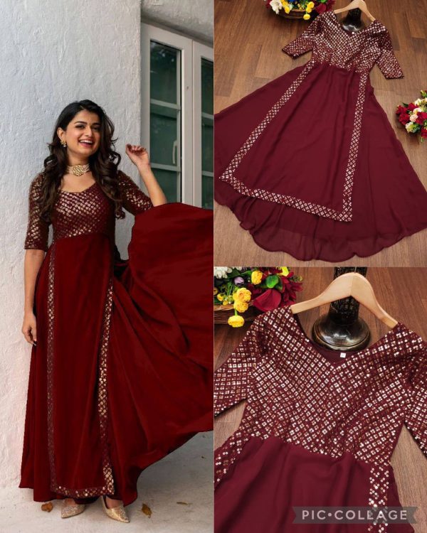 MC LATEST PARTY WEAR GOWN WHOLESALE