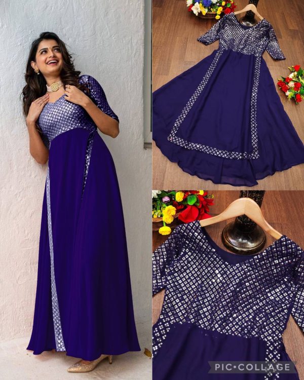 MC LATEST PARTY WEAR GOWN WHOLESALE