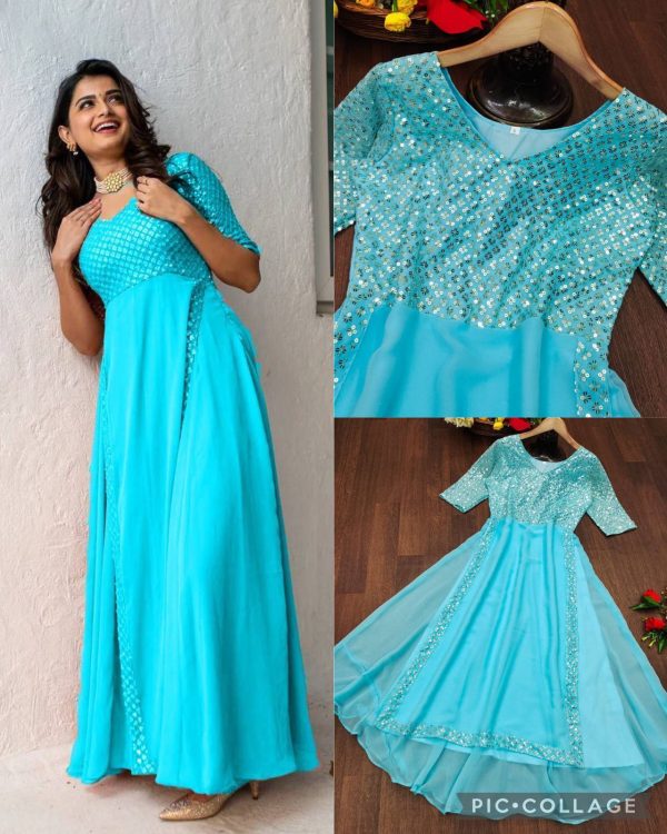 MC LATEST PARTY WEAR GOWN WHOLESALE
