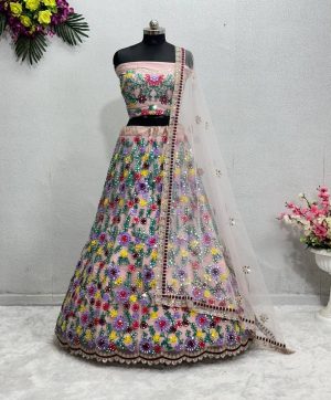 MT 1012 LATEST HEAVY SOFT NET LEHENGA CHOLI