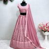 MT 1018 LATEST GEORGEET LEHENGA CHOLI WHOLESALE