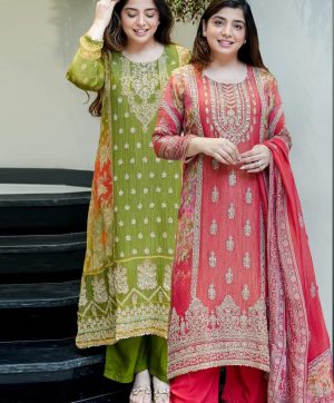MT LATEST PREMIUM CHINON READYMADE KURTI