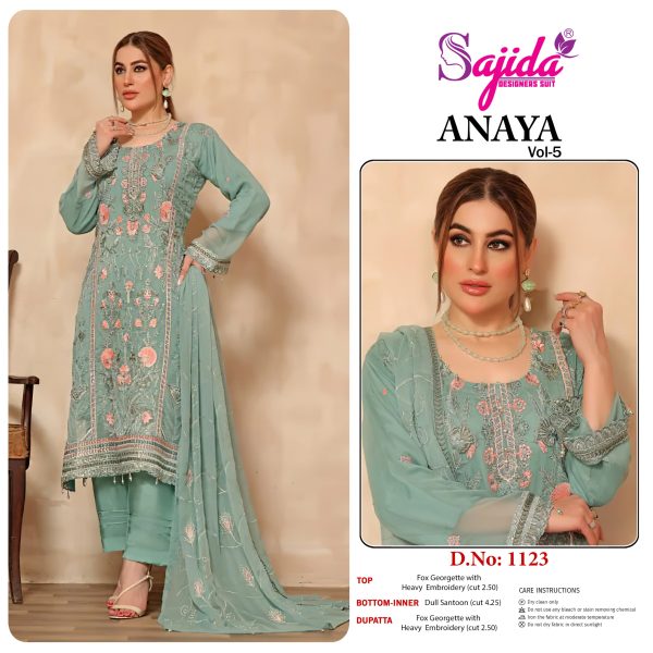 SAJIDA DESIGNERS 1123 ANAYA VOL 5 SALWAR KAMEEZ