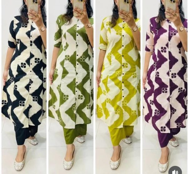 SC LATEST SOFT RAYON CORD SET IN ALINE KURTI