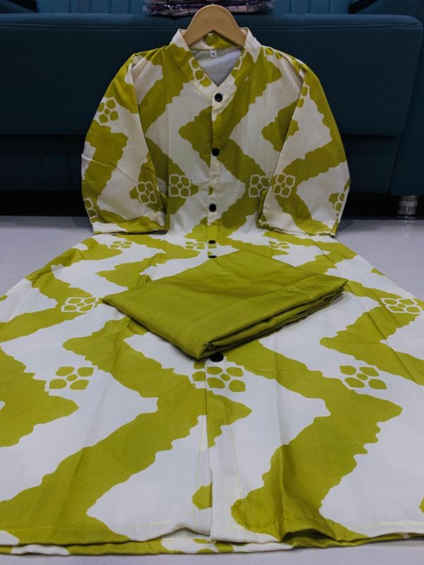 SC LATEST SOFT RAYON CORD SET IN ALINE KURTI