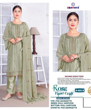 SHANAYA FASHION S 221 B ROSE HAND CRAFT SUIT