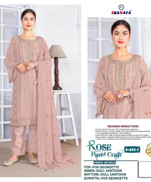 SHANAYA FASHION S 221 C ROSE HAND CRAFT SUIT