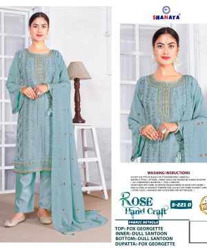 SHANAYA FASHION S 221 D ROSE HAND CRAFT SUIT