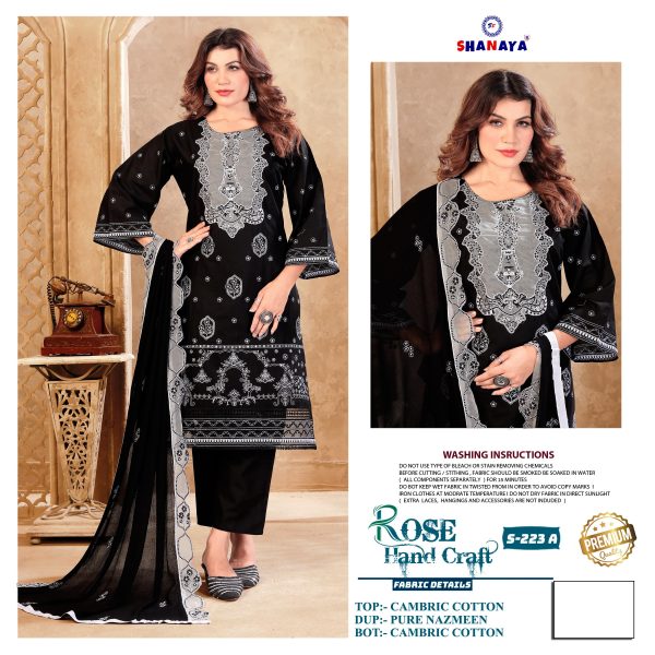 SHANAYA FASHION S 223 A ROSE HAND CRAFT SUIT