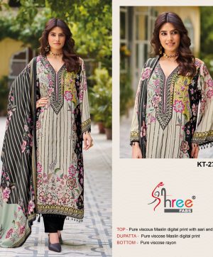 SHREE FABS KT 275 A VISCOSE MUSKIN SALWAR KAMEEZ