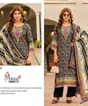 SHREE FABS KT 292 A VISCOSE MUSLIN SALWAR KAMEEZ