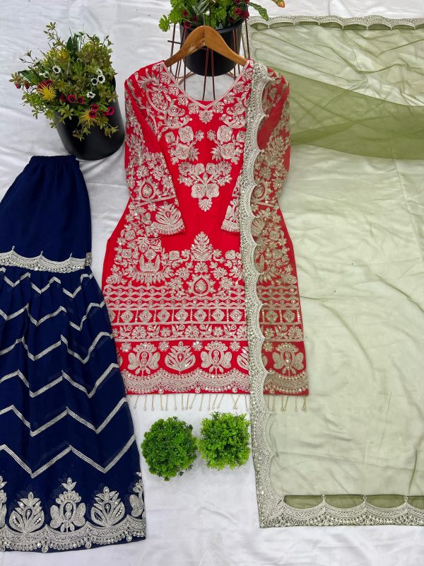 SR 1692 LATEST GEORGETTE PLAZZO SUITS WHOLESALE