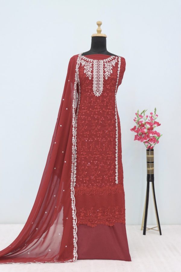 TAWAKKAL FABRICS 1302 A GEORGETTE PAKISTANI SUIT