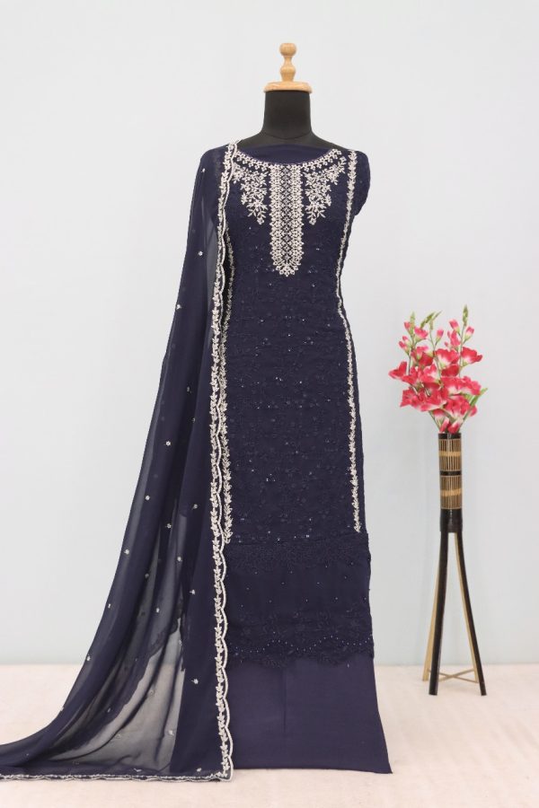 TAWAKKAL FABRICS 1302 B GEORGETTE PAKISTANI SUIT