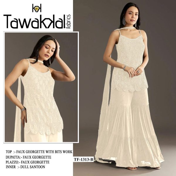 TAWAKKAL FABRICS 1313 B GEORGETTE SALWAR SUITS