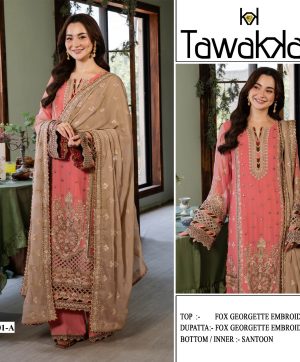 TAWAKKAL FABRICS TF 1301 A GEORGETTE SALWAR KAMEEZ