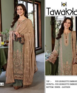 TAWAKKAL FABRICS TF 1301 B GEORGETTE SALWAR KAMEEZ