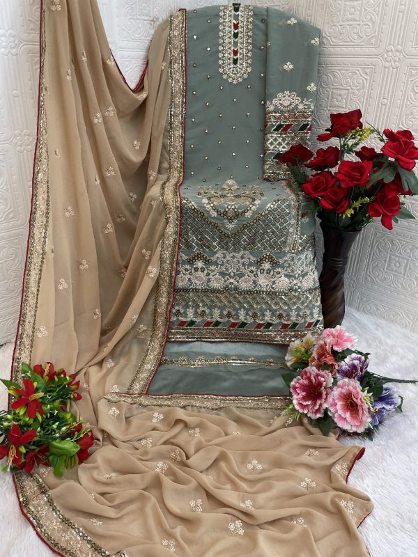 TAWAKKAL FABRICS TF 1301 B GEORGETTE SALWAR KAMEEZ