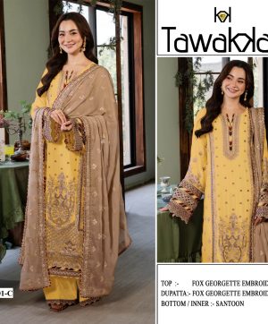 TAWAKKAL FABRICS TF 1301 C GEORGETTE SALWAR KAMEEZ