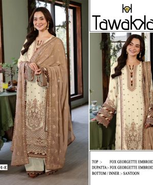 TAWAKKAL FABRICS TF 1301 E GEORGETTE SALWAR KAMEEZ