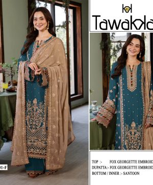 TAWAKKAL FABRICS TF 1301 F GEORGETTE SALWAR KAMEEZ