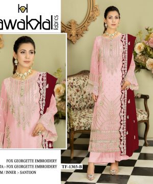 TAWAKKAL FABRICS TF 1303 B GEORGETTE SALWAR SUIT