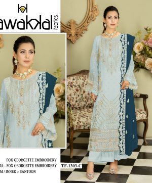TAWAKKAL FABRICS TF 1303 C GEORGETTE SALWAR SUIT