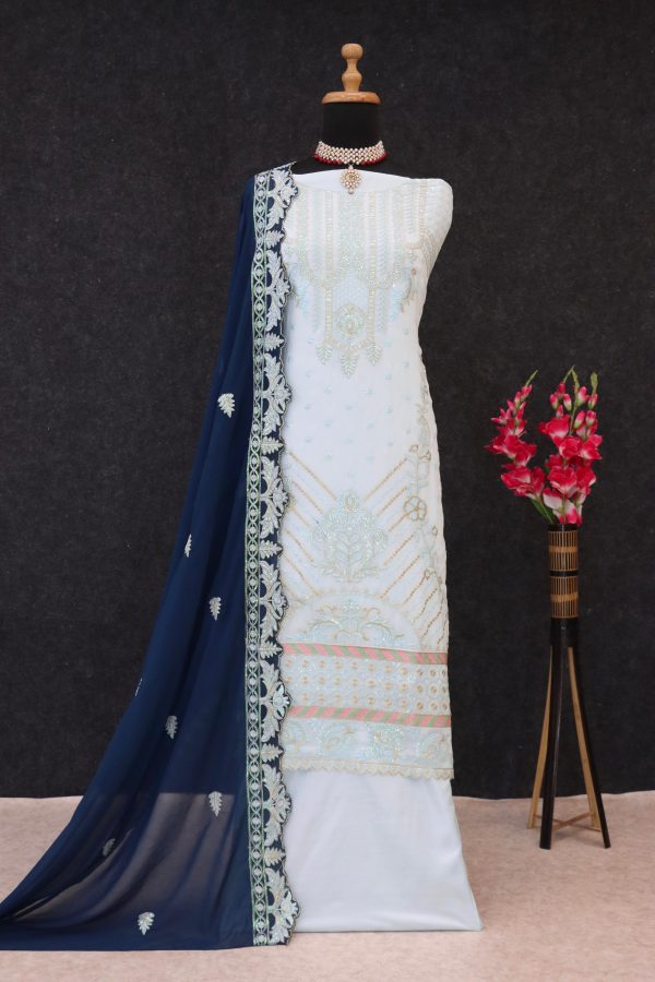 TAWAKKAL FABRICS TF 1303 C GEORGETTE SALWAR SUIT