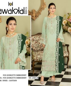 TAWAKKAL FABRICS TF 1303 D GEORGETTE SALWAR SUIT