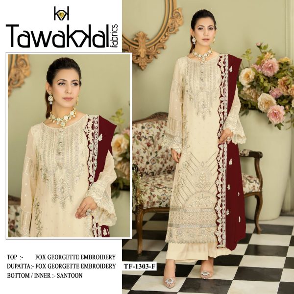 TAWAKKAL FABRICS TF 1303 F GEORGETTE SALWAR SUIT