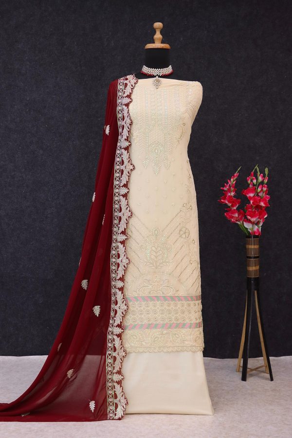 TAWAKKAL FABRICS TF 1303 F GEORGETTE SALWAR SUIT