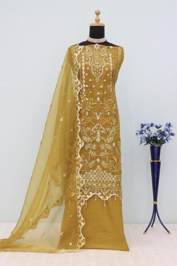 TAWAKKAL FABRICS TF 1305 B ORGANZA PAKISTANI SUIT