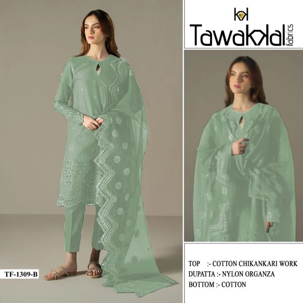 TAWAKKAL FABRICS TF 1309 B COTTON SALWAR KAMEEZ
