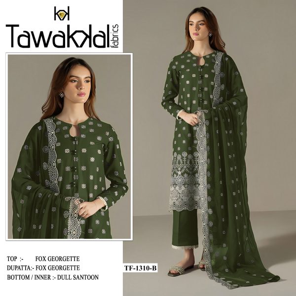 TAWAKKAL FABRICS TF 1310 B GEORGETTE SALWAR KAMEEZ