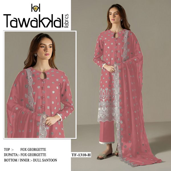 TAWAKKAL FABRICS TF 1310 H GEORGETTE SALWAR KAMEEZ