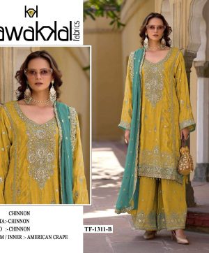TAWAKKAL FABRICS TF 1311 B CHINON PAKISTANI SUIT