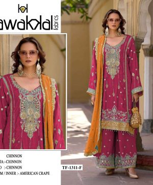 TAWAKKAL FABRICS TF 1311 F CHINON PAKISTANI SUIT