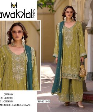 TAWAKKAL FABRICS TF 1311 G CHINON PAKISTANI SUIT