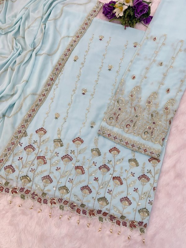 TAWAKKAL FABRICS TF 1315 B GEORGETTE SALWAR KAMEEZ