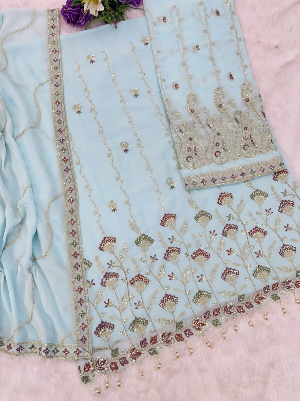 TAWAKKAL FABRICS TF 1315 B GEORGETTE SALWAR KAMEEZ