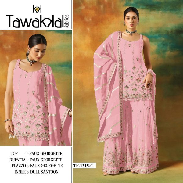 TAWAKKAL FABRICS TF 1315 C GEORGETTE SALWAR KAMEEZ