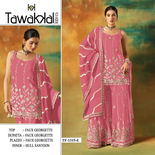 TAWAKKAL FABRICS TF 1315 E GEORGETTE SALWAR KAMEEZ