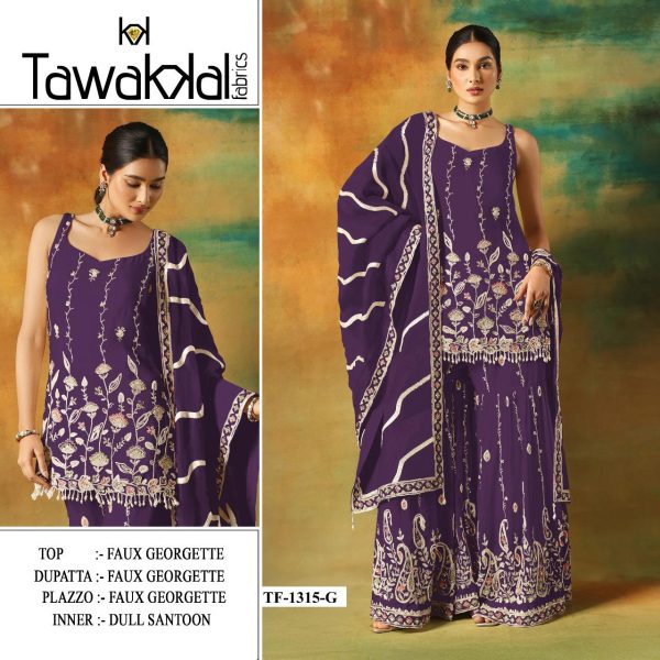 TAWAKKAL FABRICS TF 1315 G GEORGETTE SALWAR KAMEEZ
