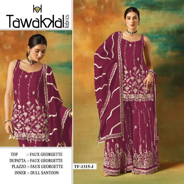 TAWAKKAL FABRICS TF 1315 J GEORGETTE SALWAR KAMEEZ