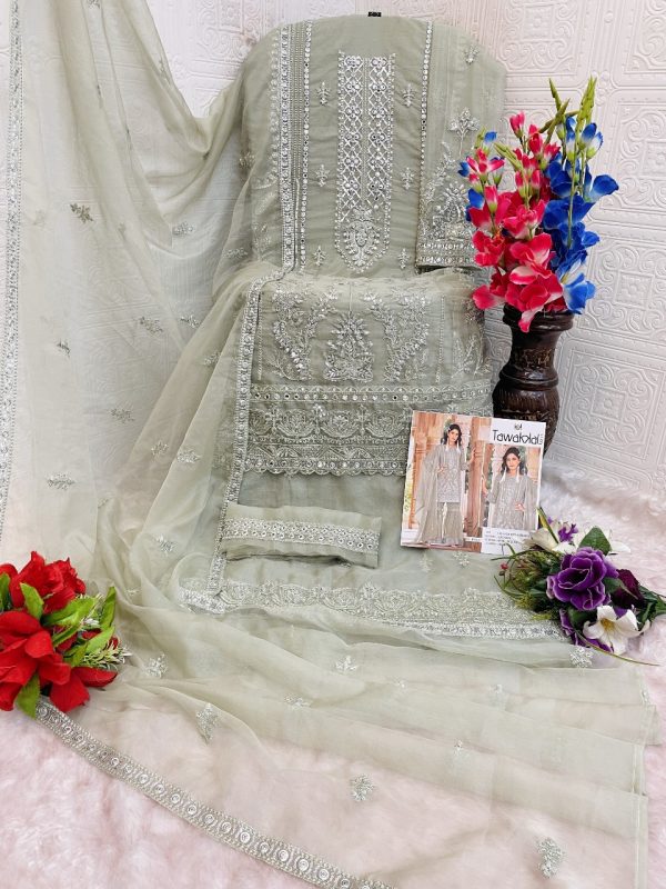 TAWAKKAL FABRICS TF 1316 C ORGANZA SALWAR SUITS
