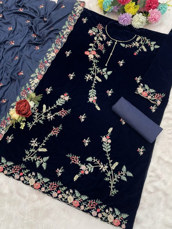 TAWAKKAL FABRICS TF 1321 C VELVET SALWAR KAMEEZ
