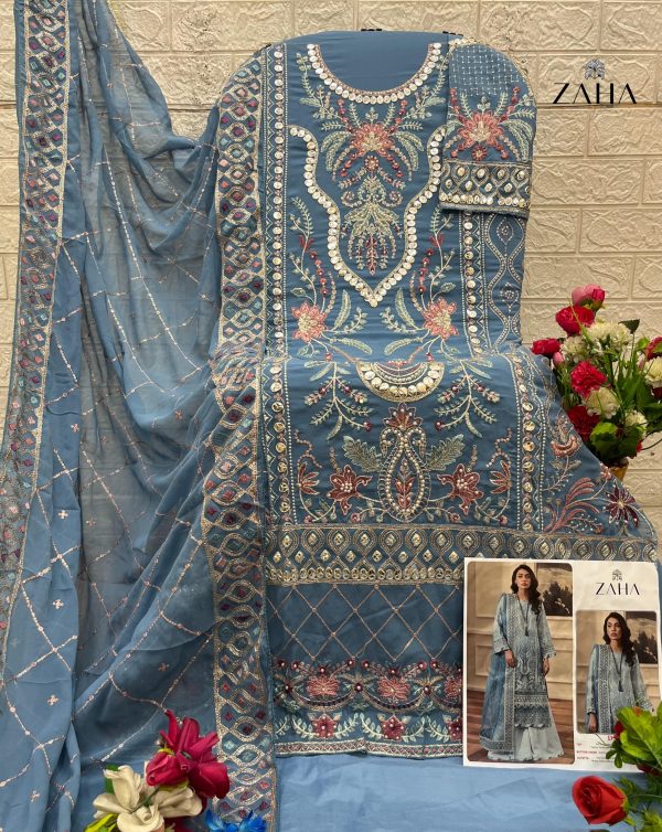 ZAHA 014 GEORGETTE EMBROIDERED SALWAR KAMEEZ