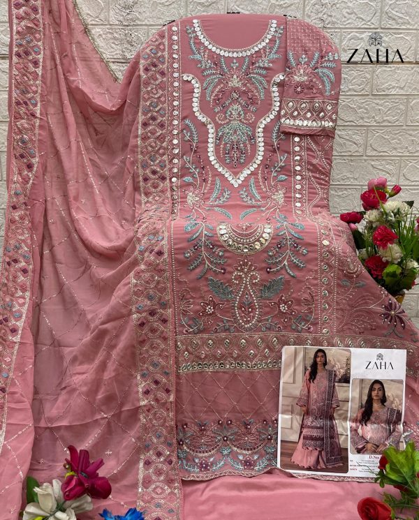 ZAHA 015 GEORGETTE EMBROIDERED SALWAR KAMEEZ
